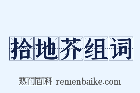 拾地芥组词是什么意思的图片